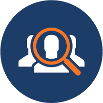 Image Depicting a Magnifying Glass Focusing on a Person