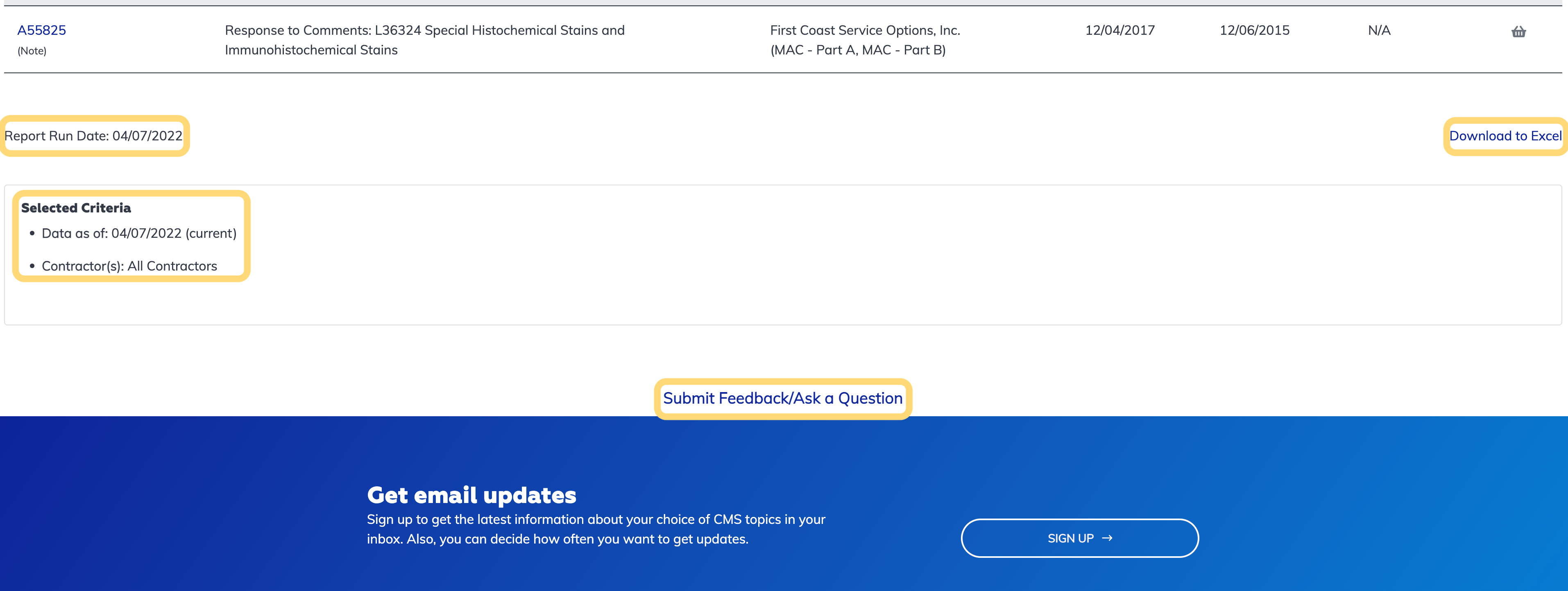Local Coverage What's New Report additional features at the bottom highlighted