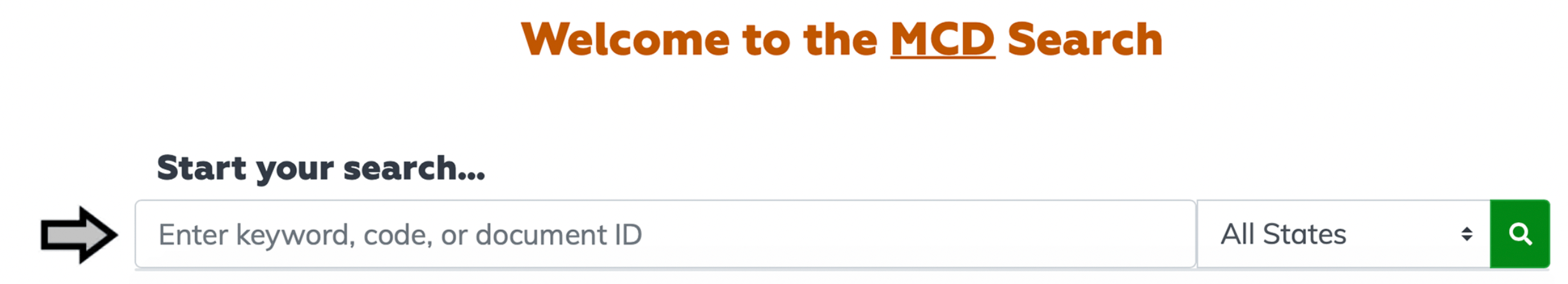 MCD Search textbox