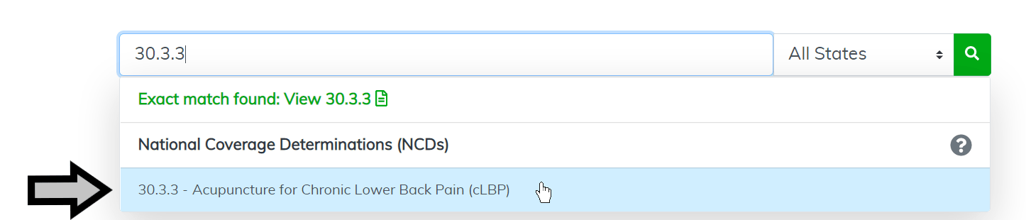 Example of entering document ID in the search textbox