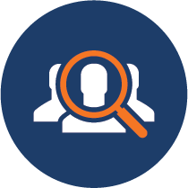 Image Depicting a Magnifying Glass Focusing on a Person Image Depicting a Magnifying Glass Focusing on a Person