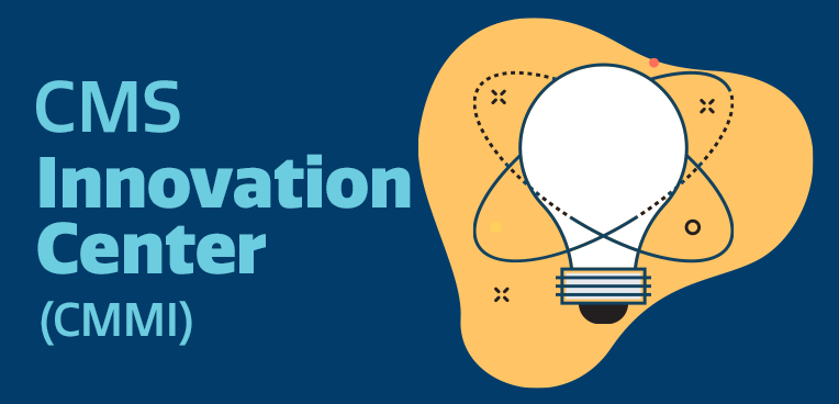 Welcome to the CMS Innovation Center Light bulb with text "CMS Innovation Center (CMMI)"