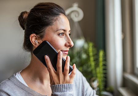 Woman talking on the phone