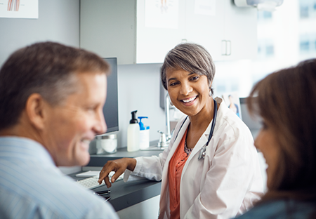 Research medical people collaborating in a lab