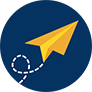 Paper airplane with a tailwind