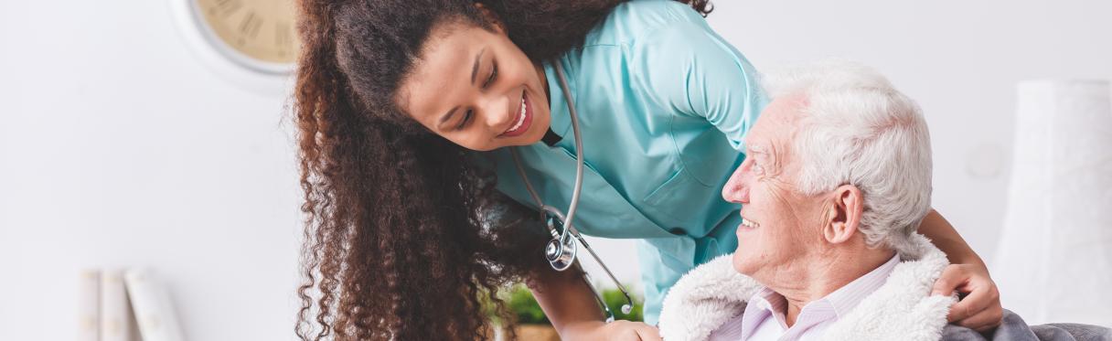 Information for Patients & Caregivers caregivers assisting an elderly patient