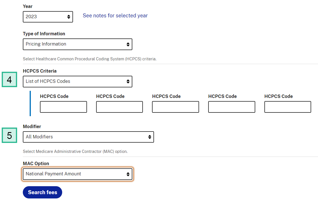 Help Menu_Sample Searches National Payment accounts