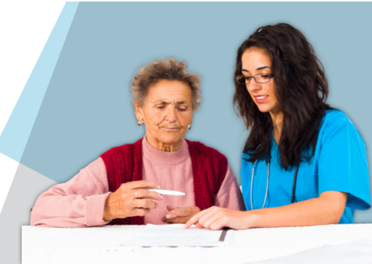 Medical professional explaining costs to a patient